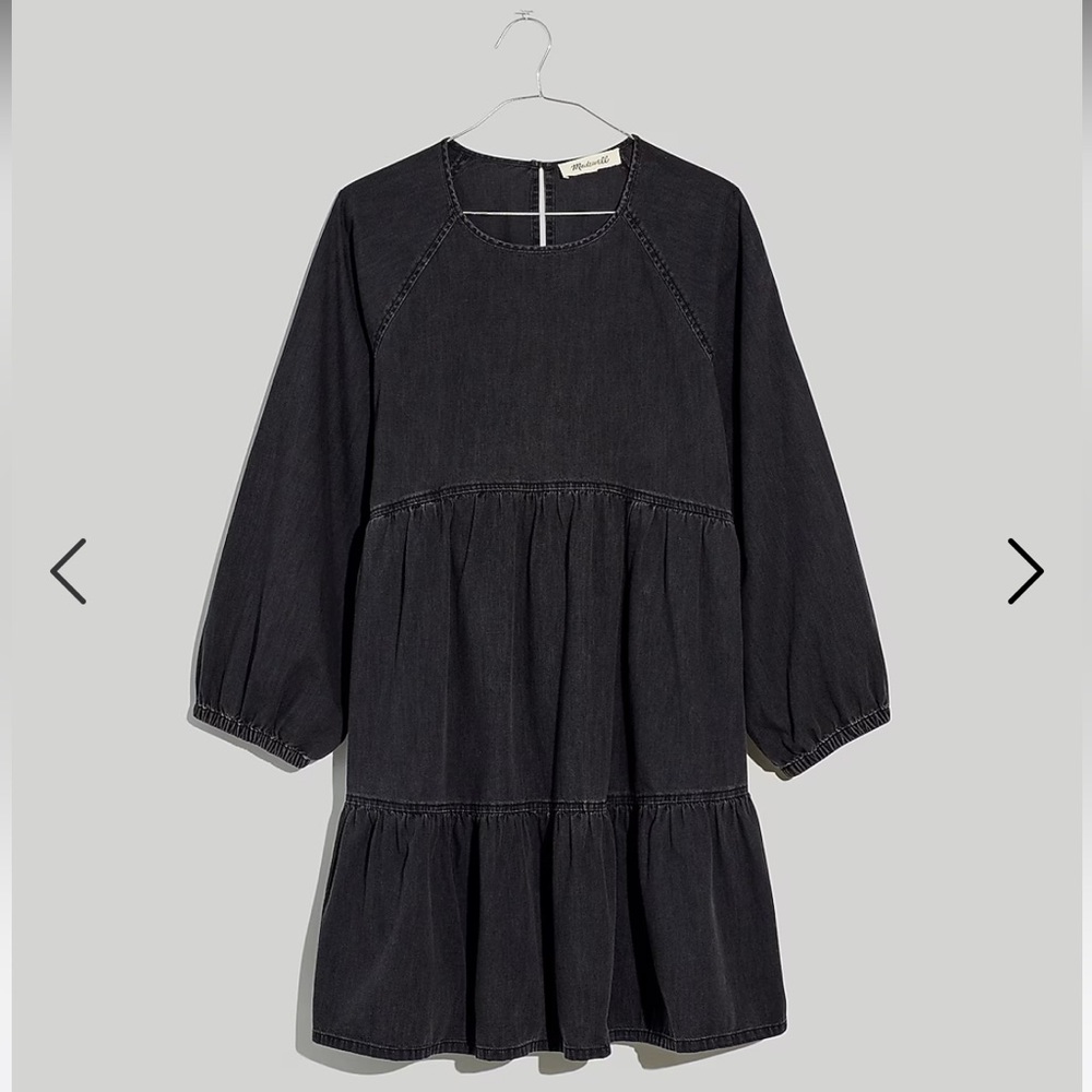 Madewell Denim Raglan-Sleeve Mini Dress in Lunar Wash
